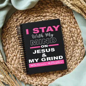 UV DTF Journal Cover- Mind on Jesus and My Grind