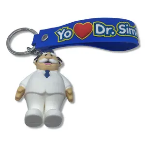 Dr. Simi OG Llavero Keychain - Character Figure in White Outfit, Classic Design