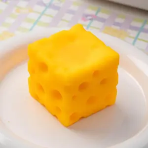 Creative Square Explosion Cheese Kneading Ultra Soft Slow Rebound Flour Filling Squeezing Stress Relieving Toy Explosion Shaped Square Cheese Toy Can Knead Squeezing Creative Emotions Relieving Stress Relieving Small Objects