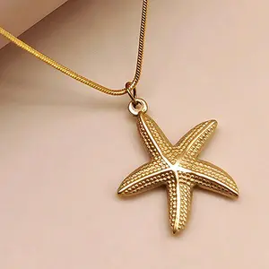 Stainless Steel Starfish Necklace Durable Corrosion Resistant Design for Everyday Wear Parties & Casual Outings