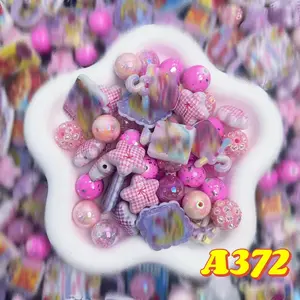 Rainbow-Daily New Arrivals |Acrylic Bead Mix for DIY Craft Beadable Pen Bracelets Phone Charms Necklaces Versatile Use