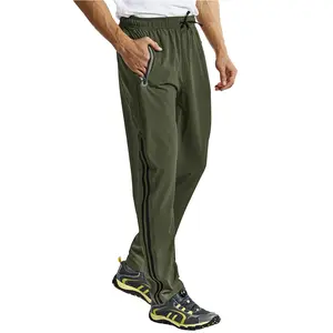 GOPUNE Men's Outdoor Hiking Pants Quick Dry Lightweight Wind Sun Protection Running Jogger Zipper Pockets