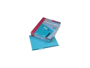 Smead 64074 Hanging File Folders, 1/5 Tab, 11 Point Stock, Letter, Teal, 25/Box