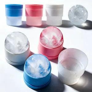 3-Pack Ice Ball Molds - 2.4" Large Silicone Ice Sphere Maker for Whiskey & Cocktails, Reusable BPA-Free Freezer Molds for Slow-Melting Ice Balls, Perfect for Drinks & Parties