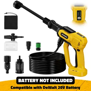 Cordless Portable Washer for Dewalt 20V Battery, 1000 PSI Portable Handheld Washer with Brushless Motor, 6-in-1 Nozzle, 3 Level Adjustable for Car Yard Fence Wall Clean (Battery Not Included)