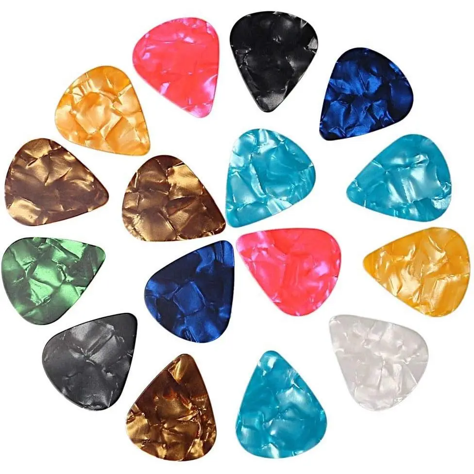 60 count Guitar Picks, 3 Different Thickness Abstract Art Colorful Celluloid Guitar Pick Plectrums For Bass, Electric, Acoustic Guitars Includes 0.46mm, 0.71mm, 0.96mm(Color Random)