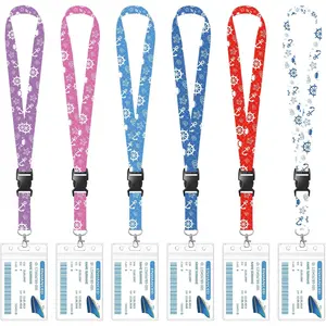 6 Pack Lanyard with  ID Badge Holders, Cruise Lanyards & Lanyards for Cruise Ship Cards, Essential Cruise Lanyard for Ship Cards & -Have Cruise Accessories. (Mix)