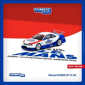 Tarmac Works 1:64 Nissan NISMO GT-R LM Test Car Hobby64 LE MANS Supporters Association New Tooling Model Car