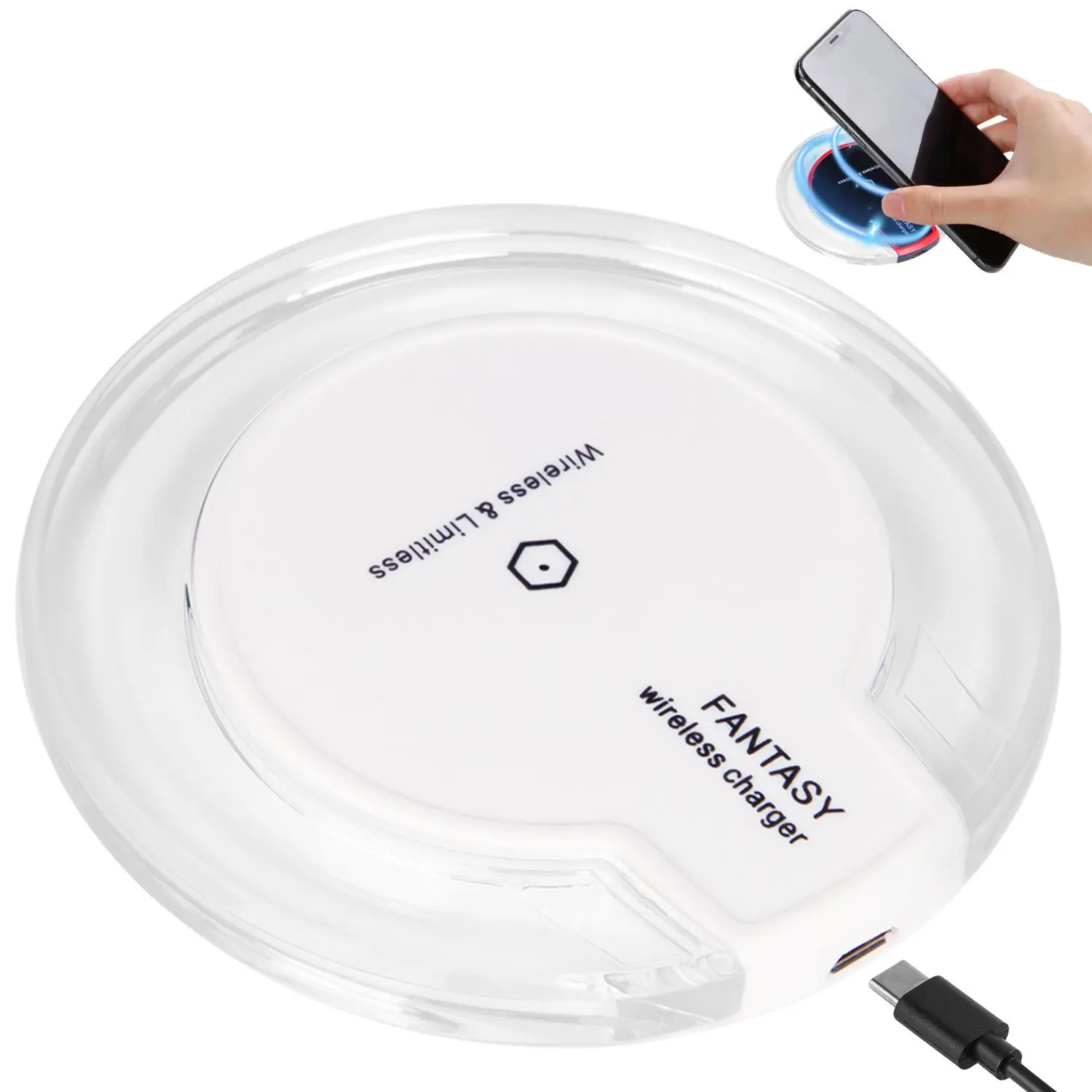 Magnetic wireless charger, suitable for iPhone 16/15/14/13/12 Pro Max, USB powered, no battery, mobile device charging | Stylish charger design | USB powered devices