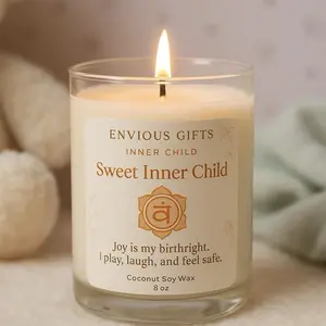 Envious Gifts Sweet Inner Child Candle - 8 oz Coconut Soy Wax Scented Candle for Inner Child Joy & Safety