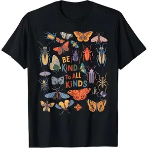 Cotton Be Kind To All Kinds Bugs Entomology Insect Collector T-ShirtUnisex T-shirts M-5XL