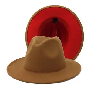 Red Bottom Fedora Collection Standard Brim Unisex for Women Men 58cm