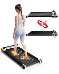 AKLUER Dual-Function Treadmill 2 in 1 Running & Massage Walking Pad with Incline LED Display Remote Control Home Gym Kit
