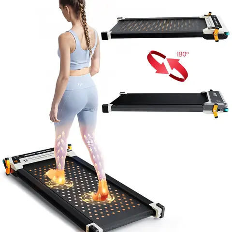 AKLUER Dual-Function Treadmill 2 in 1 Running & Massage Walking Pad with Incline LED Display Remote Control Home Gym Kit