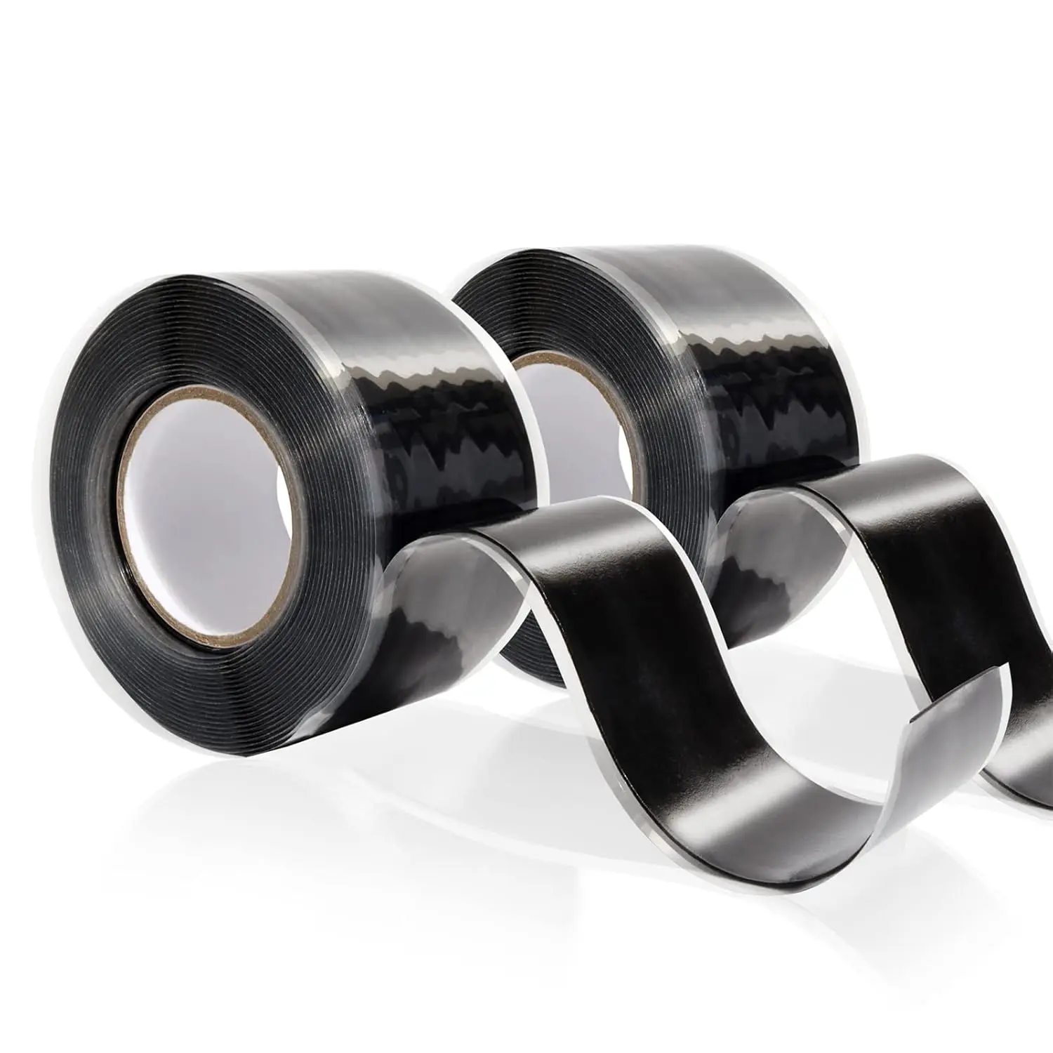 2 Rolls 1IN X 10FT Grip Tape Rubber Silicone Tape Self Fusing for Handles Fishing Pole Pull Up Bar No Adhesive