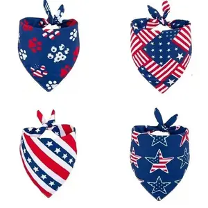 Pet Triangular Scarf Polyester Small Dog Neck Scarf Drool Bib Cat Scarf Decorative Accessory Holiday Triangle Bandanas Christmas Set Hand-knitted