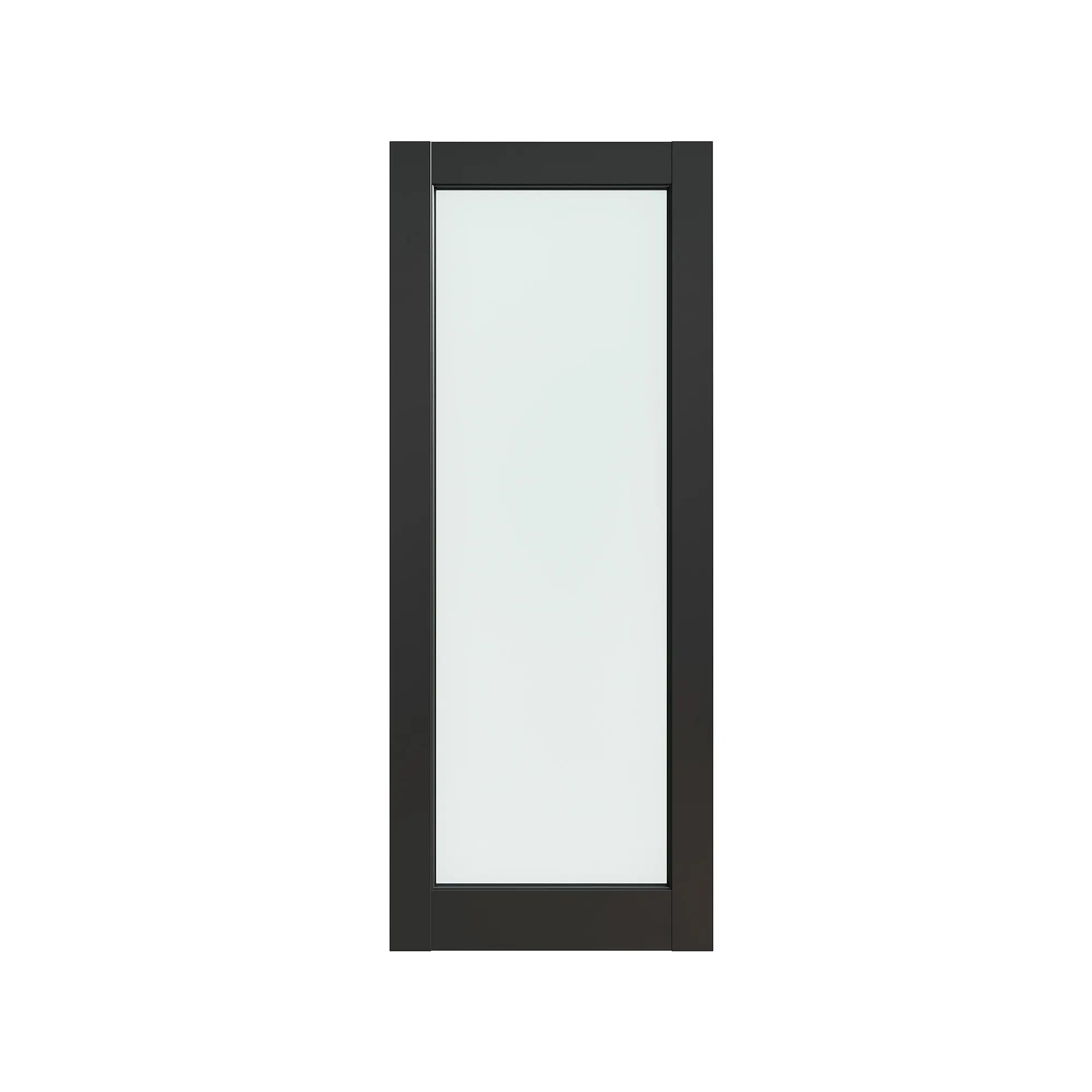 1-Lite Frosted Glass Door, Pre-Assembled Interior Door for Pantry, Laundry, Closet as Prehung, Bypass, Pocket Door,MDF Wood Panel w/o Hardware,Black