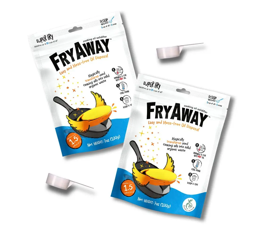 FryAway Set of 2 Super Fry Cooking Oil Solidifier FryAway Set of 2 Super Fry Cooking Oil Solidifier