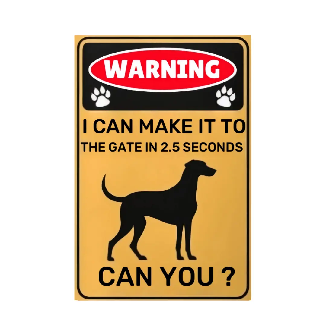 Funny Warning Dog Signs, 8x12 Inch Metal Tin Signs Beware of Dog Tin Safety Plaque. Suitable for fences, yards, outdoors, farmhouses, homes, wall decorations
