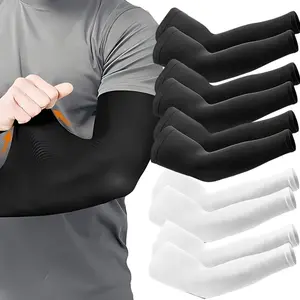 Ice Silk Arm Sleeves, 5 Pairs Sun-resistant Cooling Arm Sleeves, Sports Arm Sleeves for Outdoor Protective Sports, Fishing, Golf, Gym Accessories, Home Gym Equipment, Compression Sleeves, Arm Guard