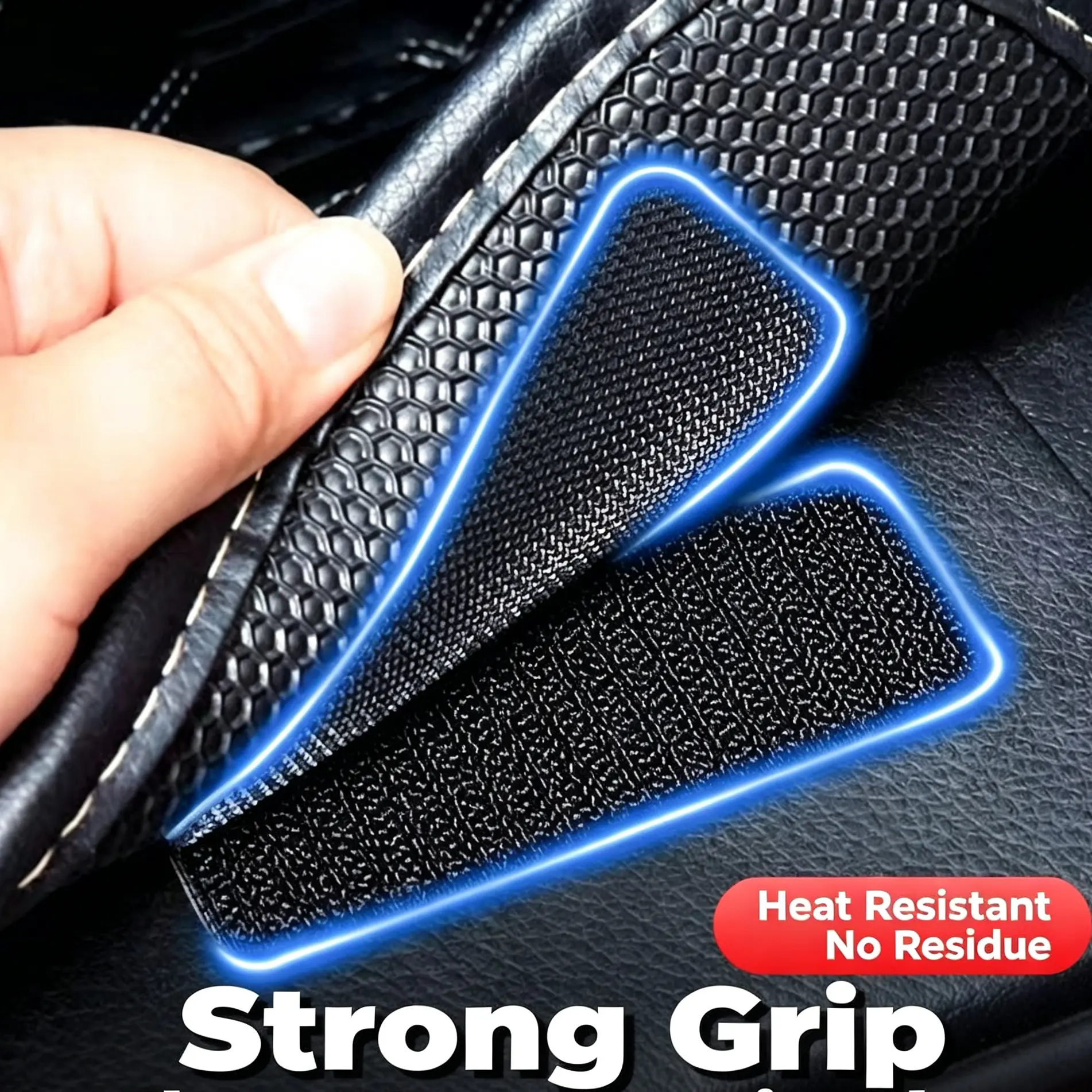 Invisible Car Floor Mat Fixing Magic Tape Heat Resistant Double Sided Self Adhesive Anti Slip Carpet Holder Sticker For Vehicle Interior