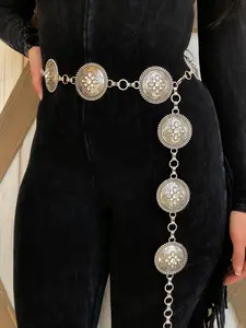 Alexa ” Concho Chain Belt ( Silver )