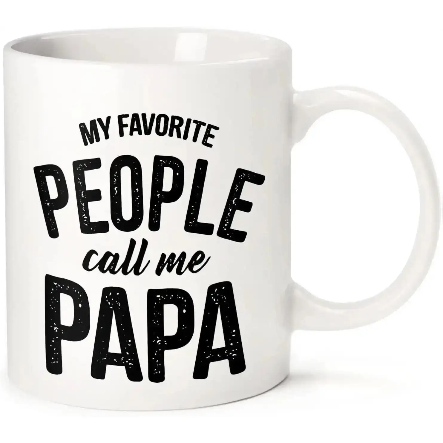 Papa Mug, Father’s Day Gift for Papa, My Favorite People Call Me Papa Coffee Cup, Gift for Dad Grandpa from Daughter Son, 11oz 15oz Ceramic Mug