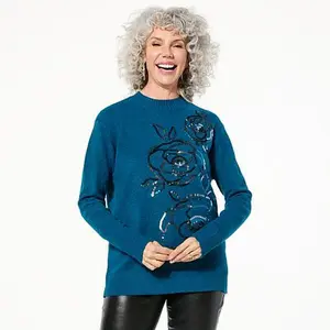 TWRHLL by Christie Brinkley Sequin Sweater