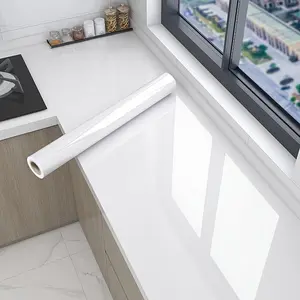 Premium Self-Adhesive Wallpaper Glue-free Luxury Wall Stickers Thickened Aluminum Contact Paper Peel and Stick for Cabinets Waterproof Kitchen Wallpaper Modern Glossy Countertop Contact Paper Anti Oil Easy to Clean