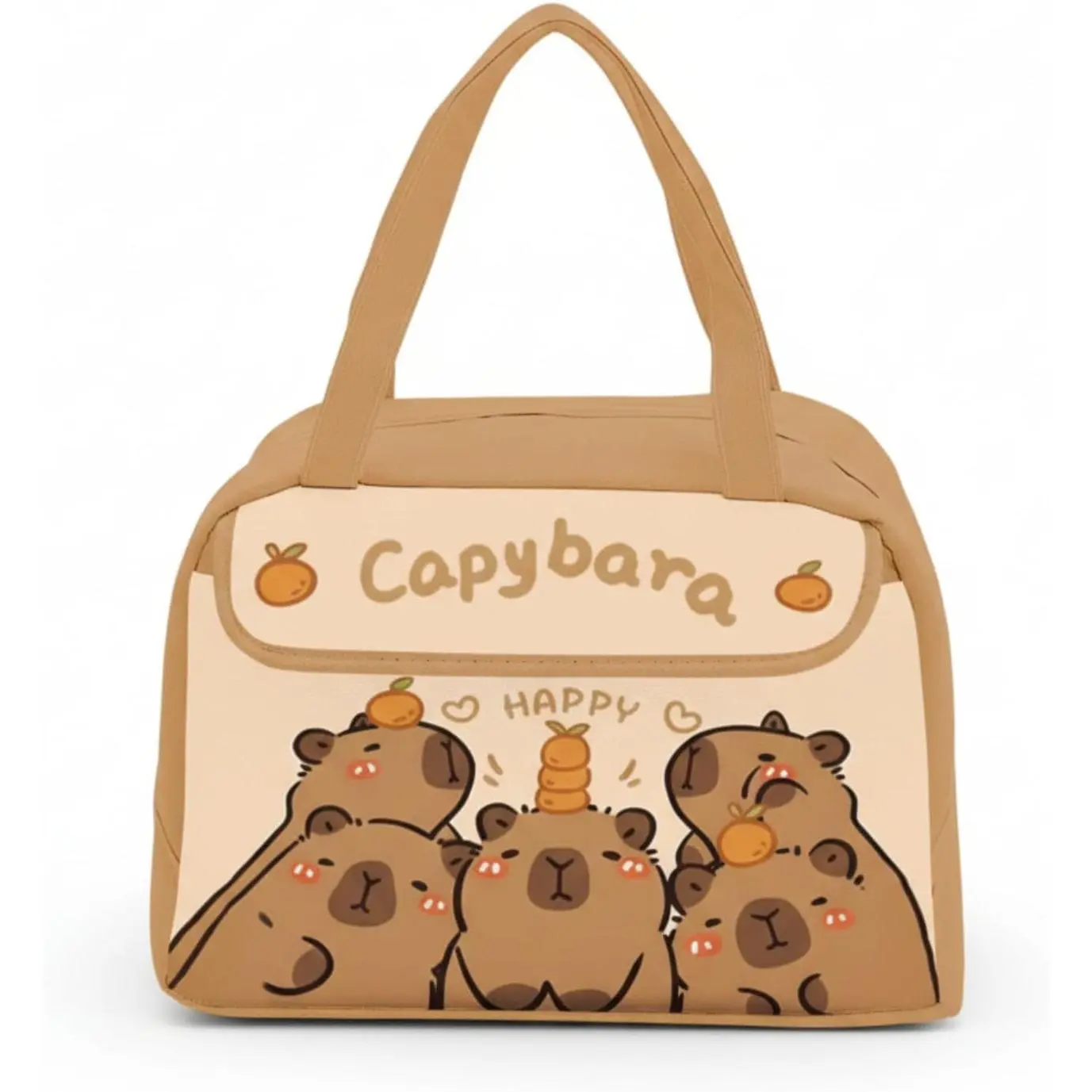 Capybara Lunch Box for Women Men, Insulated Lunch Bag,  Leakproof Compact LunchBox, Multi-Pockets Cute Lunch Tote for Work Picnic Travel or Gifts,10L