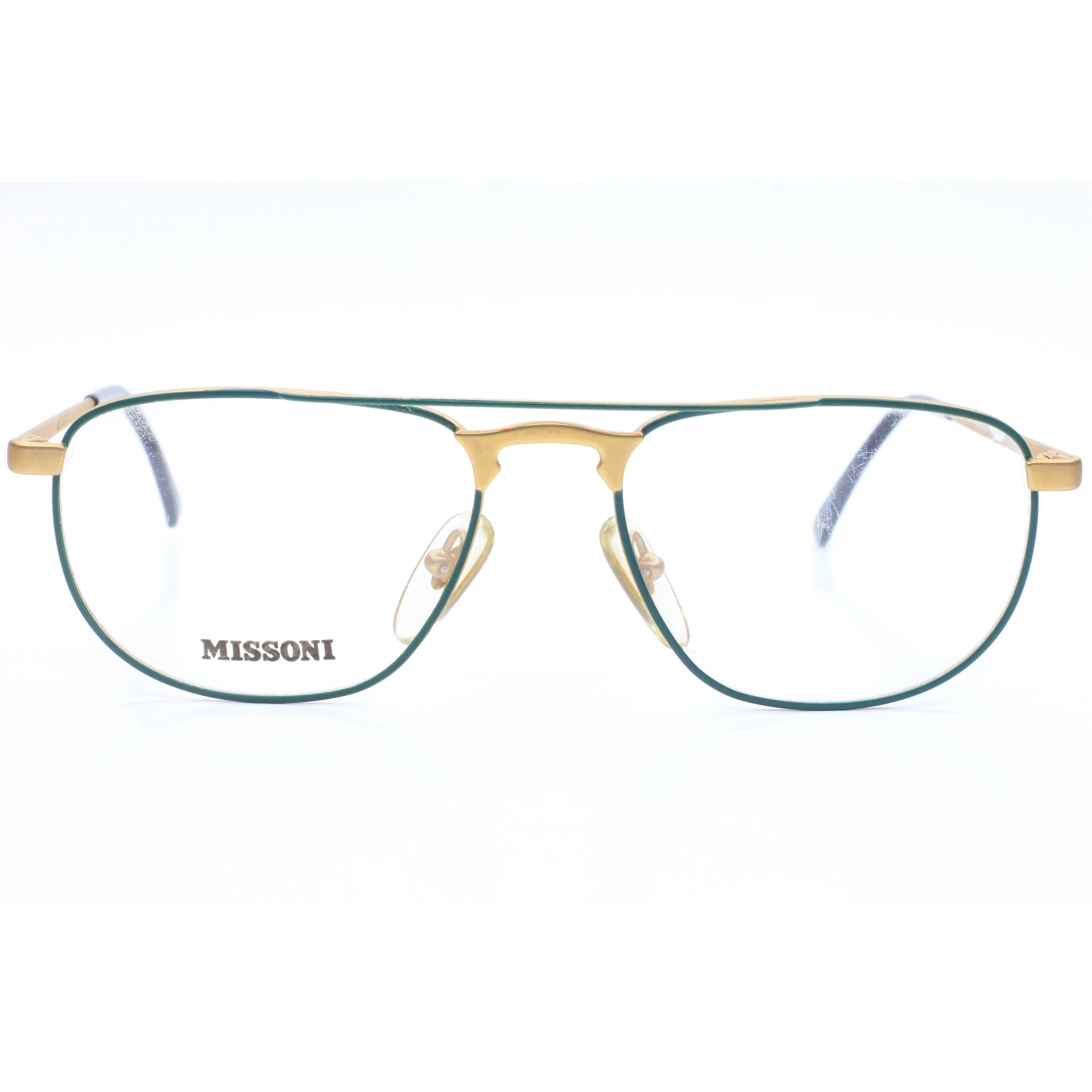 Missoni M.833 24U Green/Gold Aviator Full Rim Frames Eyeglasses -Ma