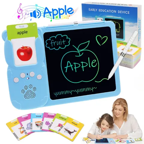 Interactive Talking Flash Cards with 224 Sight Words, Kids Toys, Montessori Toys, Speech Therapy Toys, Vocabulary Flashcards Game with Animal Names