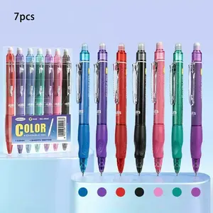 7-Pack Retractable Erasable Gel Pens, Pen Set, Fine Tip Smooth Writing, Cute for Note-Taking, Journaling, School Office Home Use