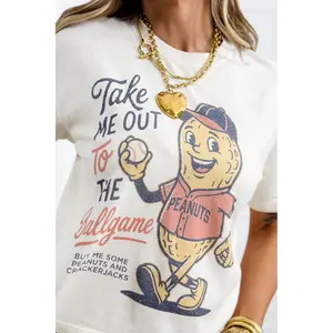 Plus/Reg Short Sleeve "Take Me Out To The Ballgame" Baseball Graphic Tee