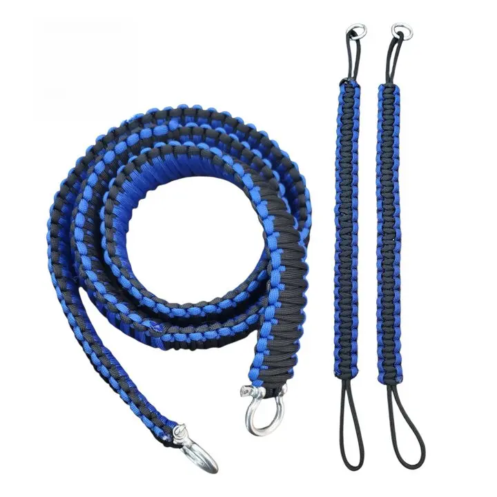 Blue and Black Paracord TOP and Bottom Strap combo for 13 quarts cooler.
