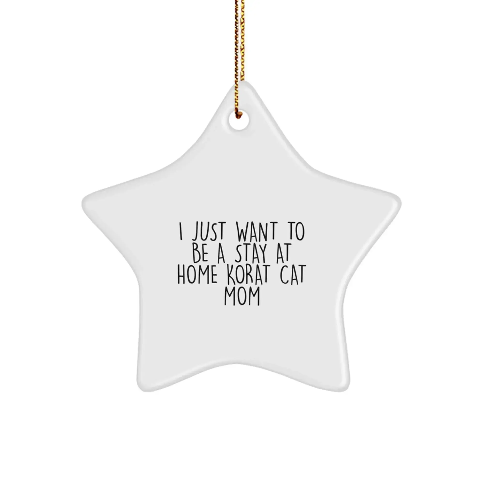 Korat Cat Mom Christmas Star Ornament Gifts from Friends to Korat Cat Lovers