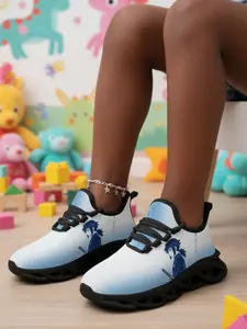 Demon Slayer Inosuke Cosplay Shoes Blue Gradient Print Comfortable Thick Sole Casual Anime Sneakers for Men Women Kids