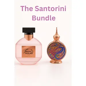 The Santorini Bundle I Oxana Sugar By AMARAN Eau De Parfum 3.4 FL OZ I Layl Al Yasmeen By Zakat Pure Concentrated Oil 20ML FL For Women