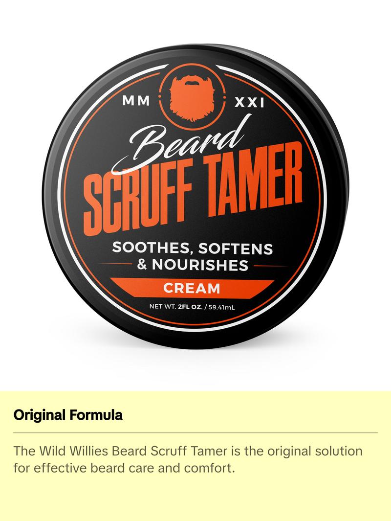 Wild Willies Beard Scruff Tamer - Original Product for Beard Care and Comfort. Moisturize your under beard!