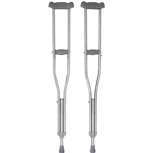 Manufacturer wholesale multi-level adjustable telescopic underarm crutches, single-section aluminum alloy stainless steel crutches, walking aids