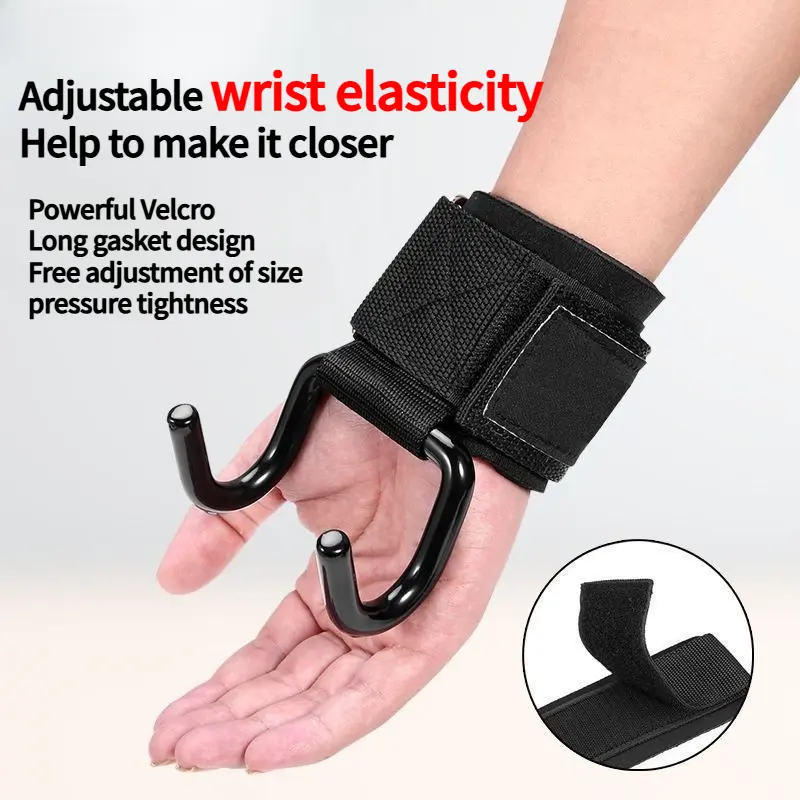 Assist hook pull up grip strength hook horizontal bar strength assist fitness men hard pull assist with dumbbell horizontal bar weightlifting Wrist Strap