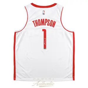 Amen Thompson Autographed Houston Rockets White Swingman Jersey Panini
