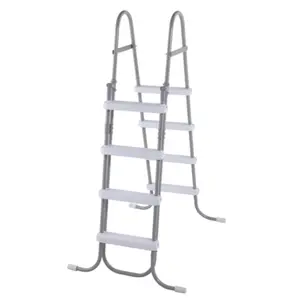 Alvantor 4-Step Above Ground Pool Ladder with Safety Buckle Foldable Entry Side 300 lb Capacity for Pools up to 52 in
