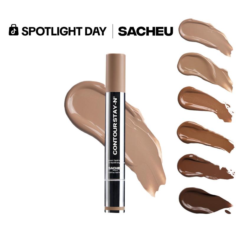 sacheu Contour STAY-N - All-Day Liquid Contour - Long-lasting, buildable, ultra-blendable contour Effortless Smooth Bronzer makeup products