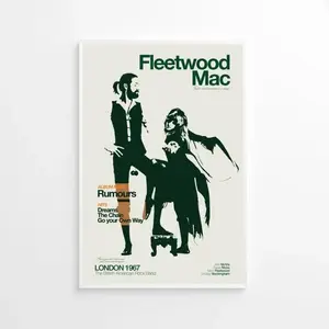 Tan and Green Fleetwood Mac Poster