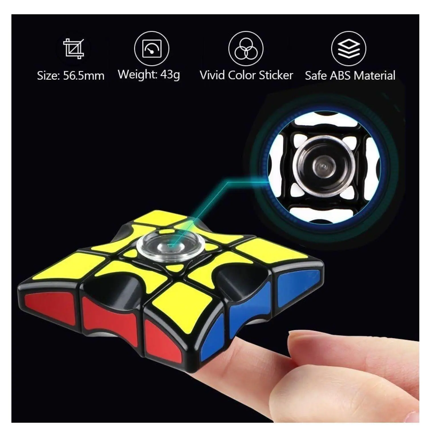 Fidget Spinners Cube, 1x3x3 Floppy Cube Puzzle Fidget Spinner Anti-Anxiety Toy for Adults Teens Kids; Stress Relief EDC Hand Spinner Puzzle for Focus 3.32 ounces