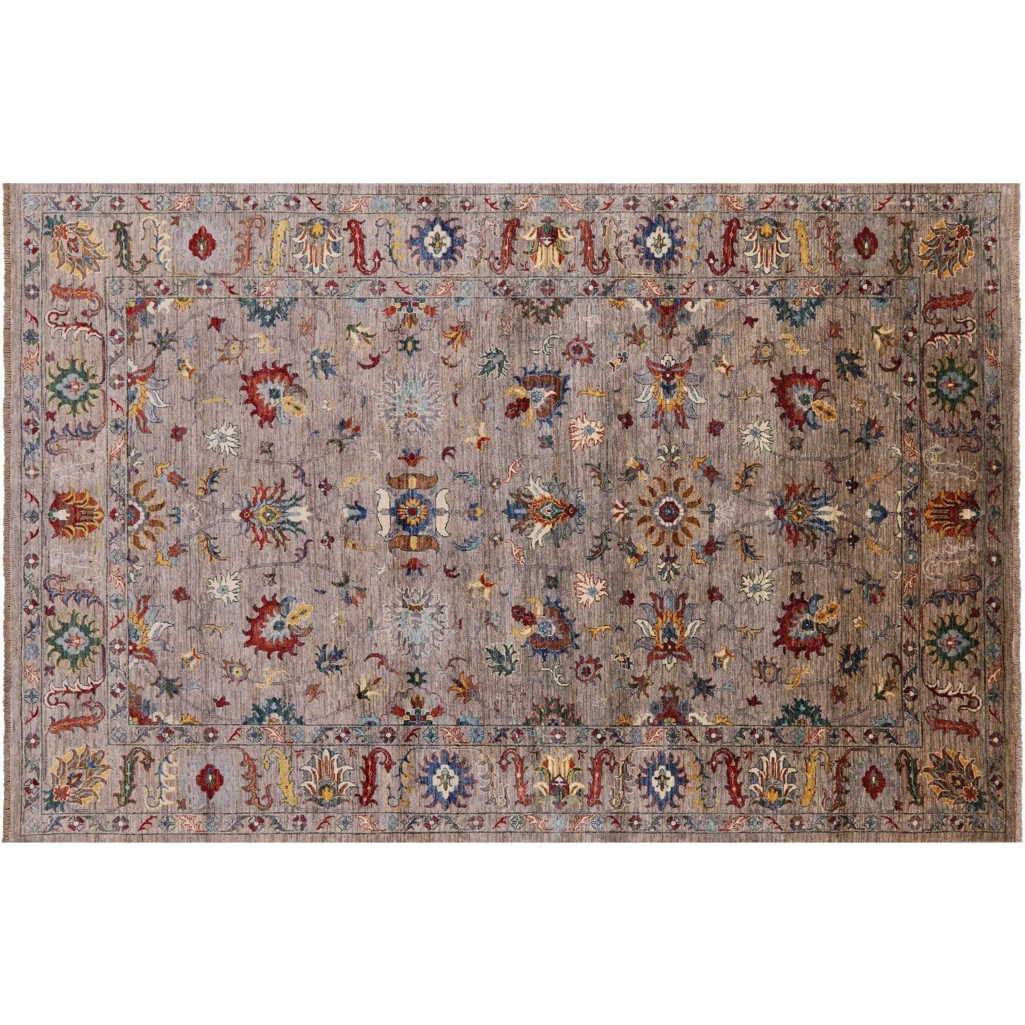 6' 7" X 10' 0" Hand Knotted Persian Tabriz Rug - Q12484