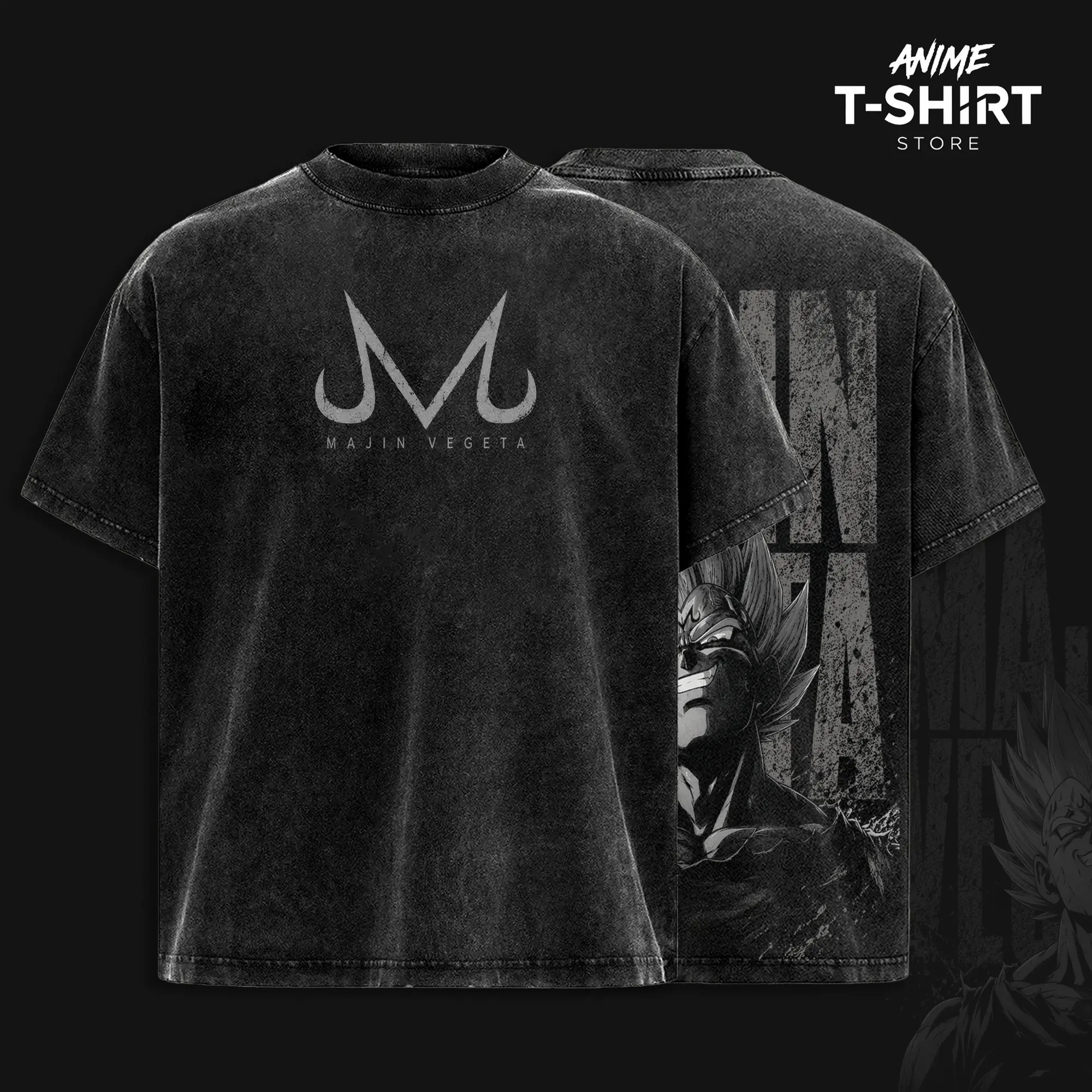 Majin Saiyan Prince- DBZ Vintage Washed Anime T Shirt, DBZ Graphic Tee, Oversized Heavyweight Cotton Streetwear, Saiyan Anime Fan Gift