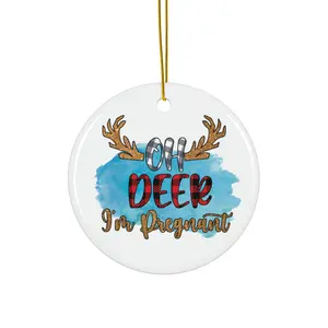 Pregnancy Announcement Ornament, Holiday Decor, Baby Shower Gift, Christmas Ornament, New Parent Keepsake, Unique Gift Idea