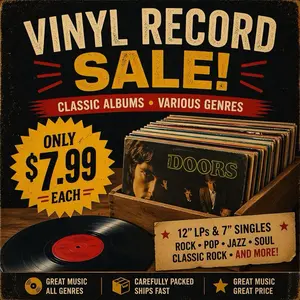 Vinyl Record – Classic Album (12” or 45s), Various Genres